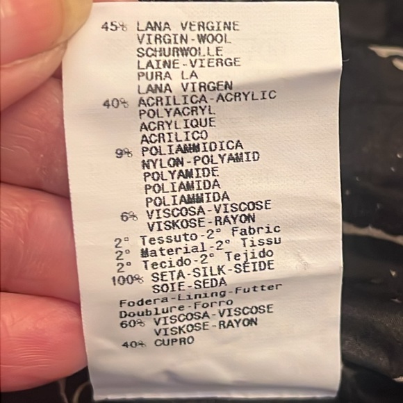 ARMANI COLLEZIONI Black Tweed Wool/Silk Sparkly Suit  Gorgeous - Picture 14 of 14